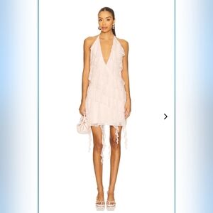 Lovers + Friends Payton Cream Off White Ruffles Dress